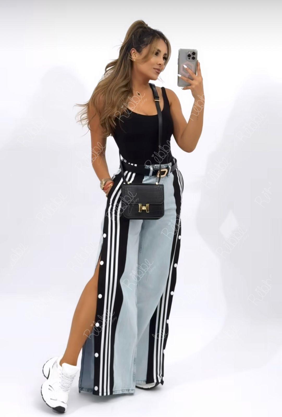 Pantalón Botones Negro