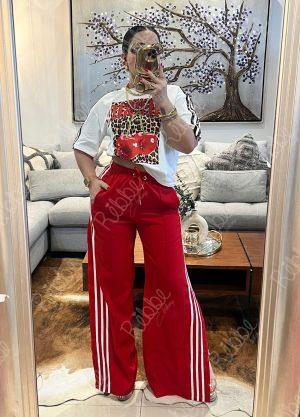 Pantalón Lineas Rojo