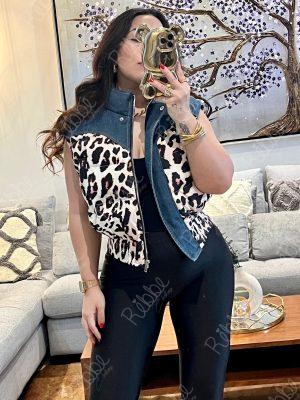 Chaleco Print con Mezclilla