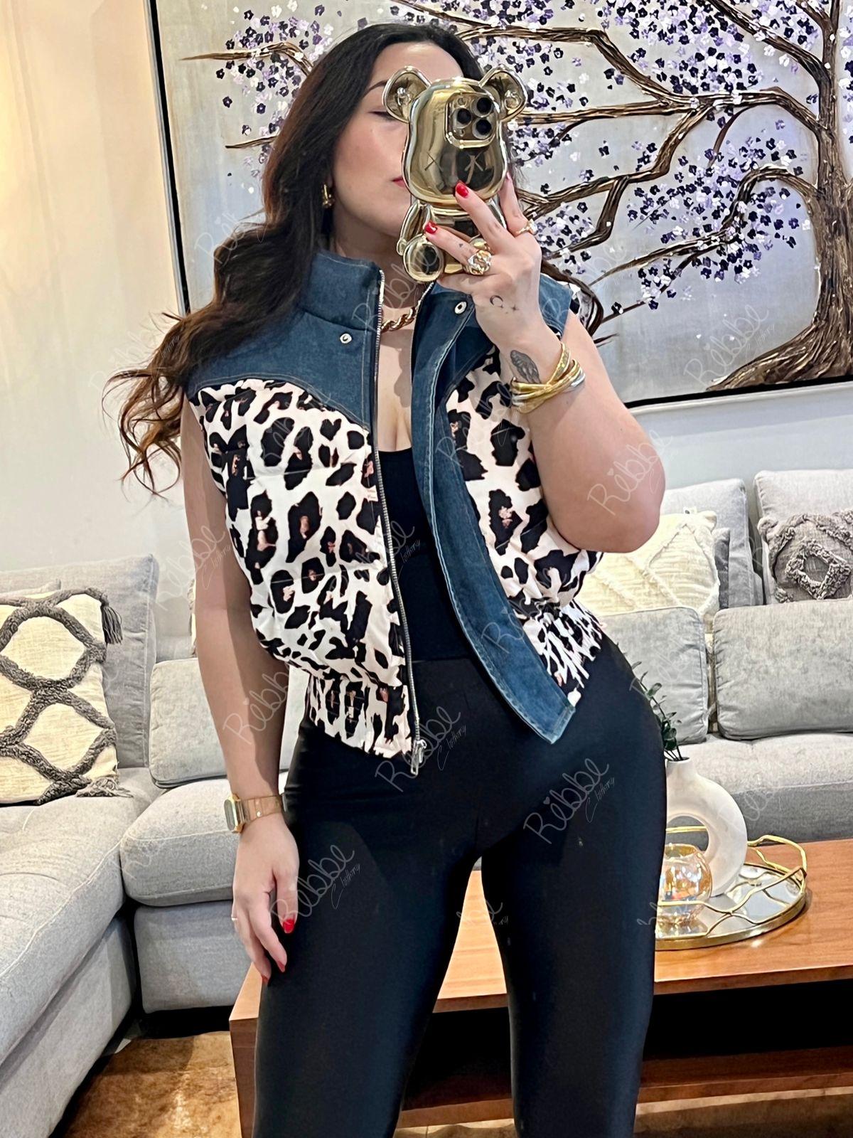 Chaleco Print con Mezclilla