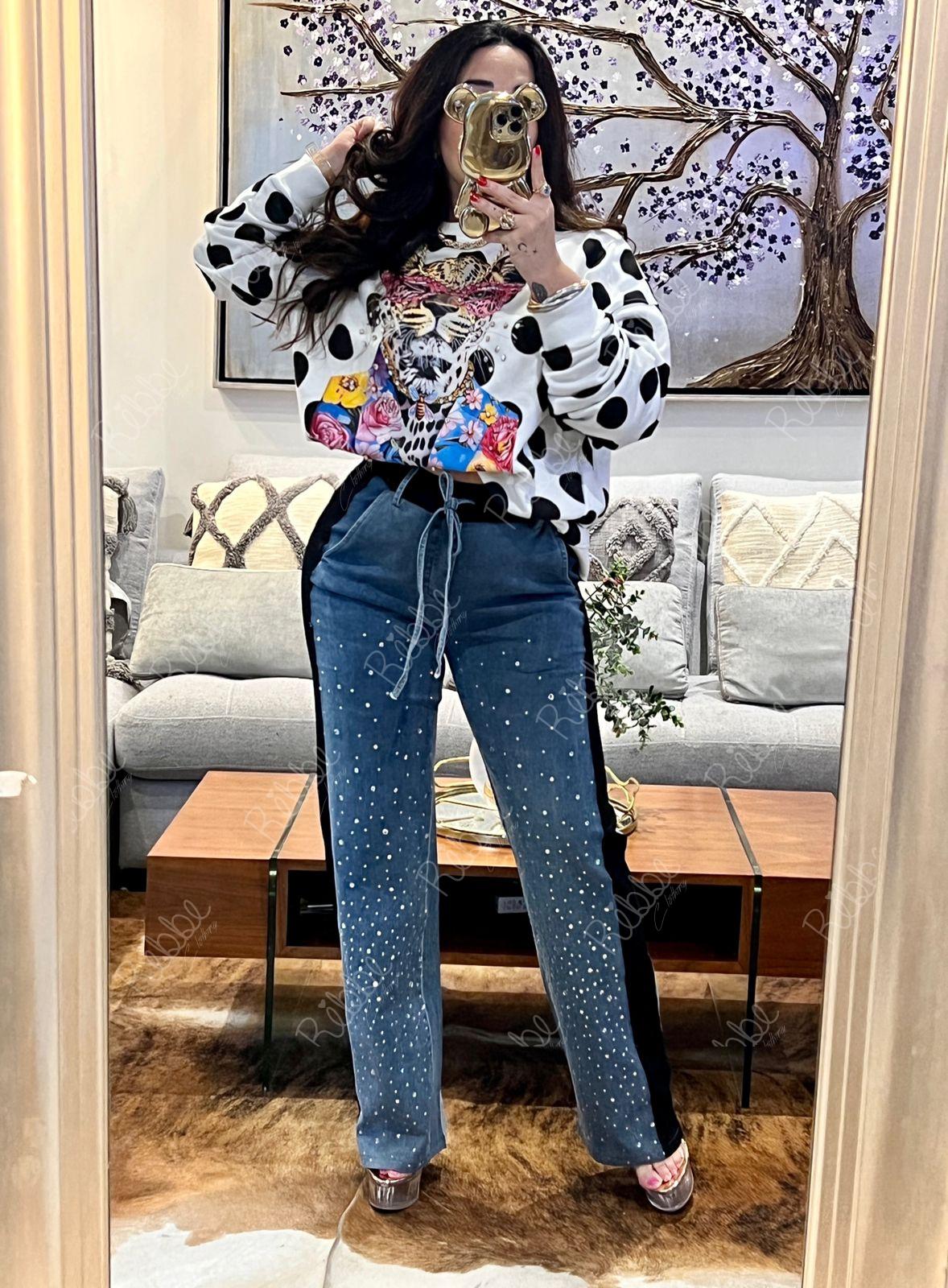 Pantalon con Cristales