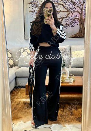 Set Negro Líneas Botones