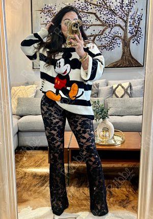 Pantalón encaje negro