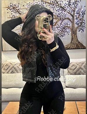 Chaleco lentejuela negro