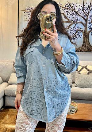 Blusa Mezclilla Cristales