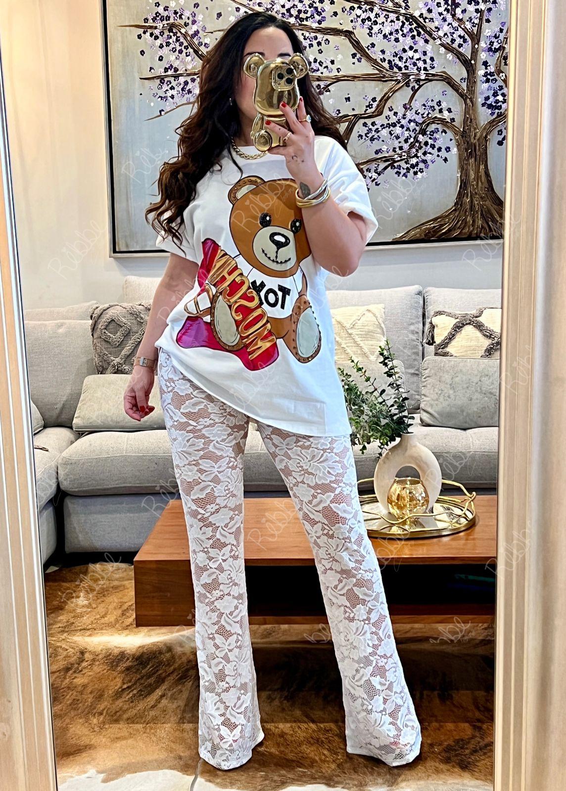 Pantalón Encaje Blanco