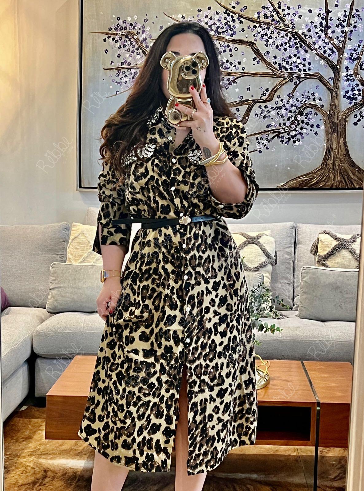 Vestido Print Cristales