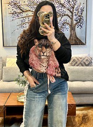 Sudadera tigre rosa