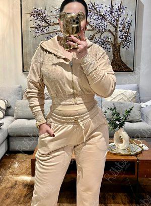 Set beige cristales