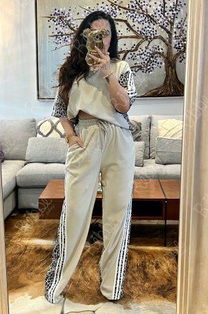 Set beige print