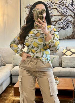 Blusa mesh limones