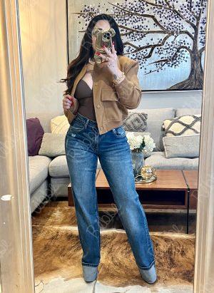Jeans bastilla doblada