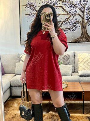 Blusa cristales roja