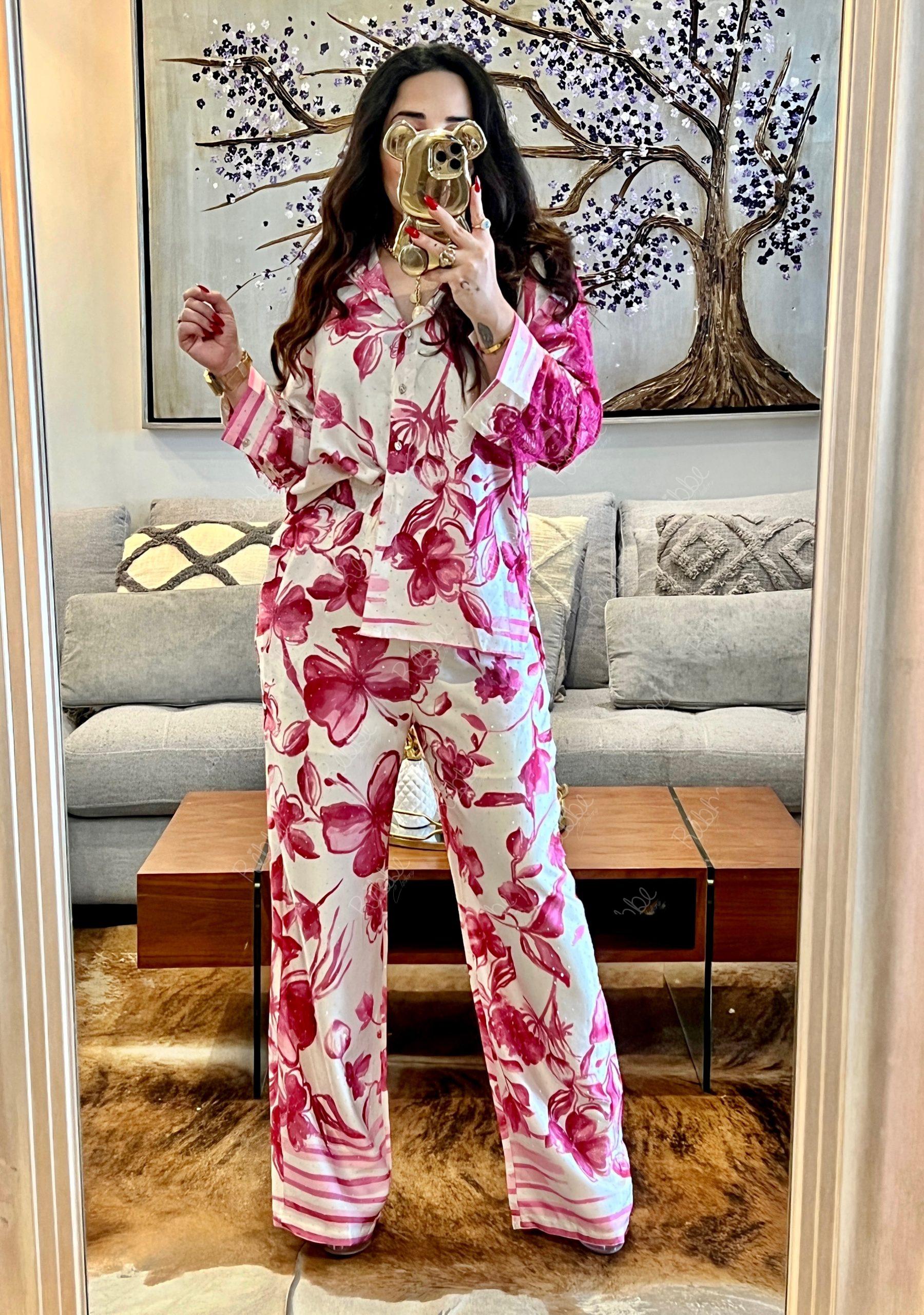 Set estampado rosa