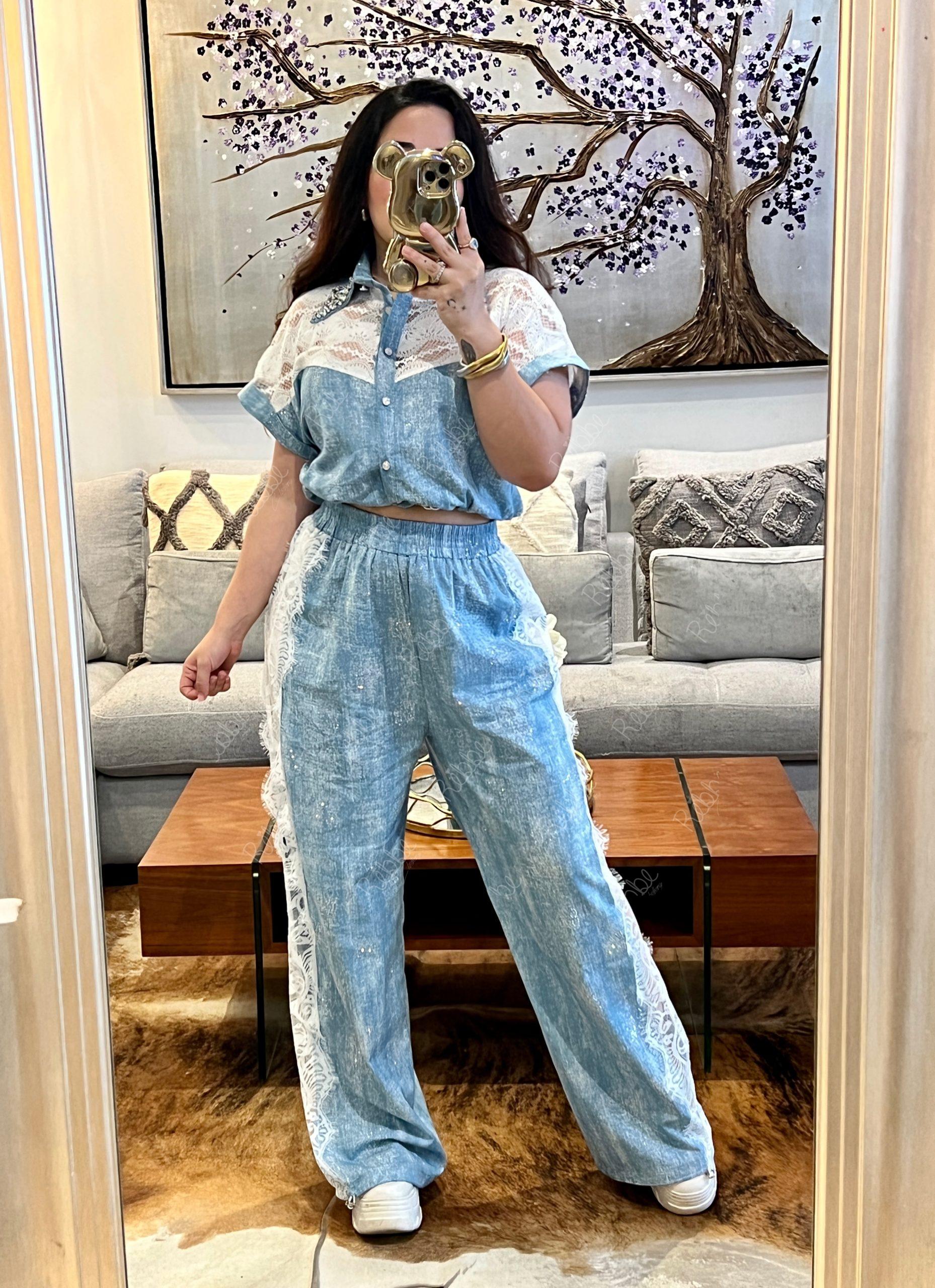 Set encaje pantalón