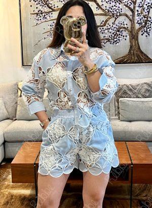 Set short encaje