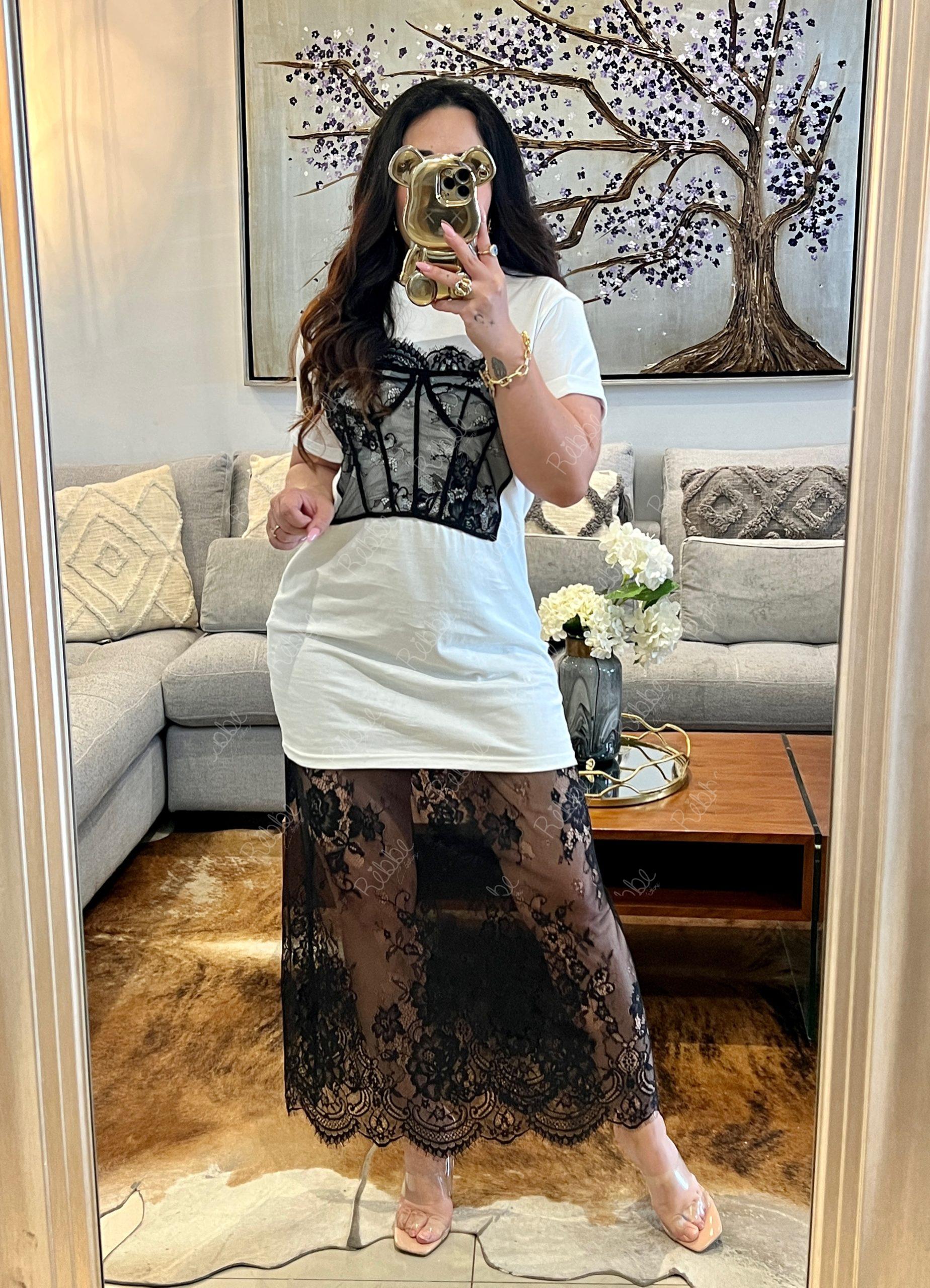 Set falda encaje