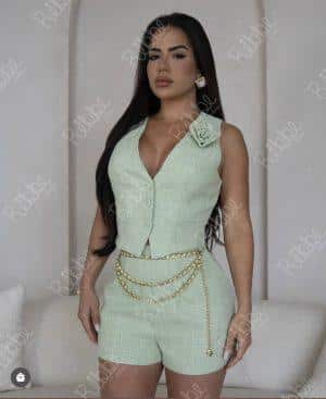 Set verde flor