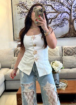 Blusa broches