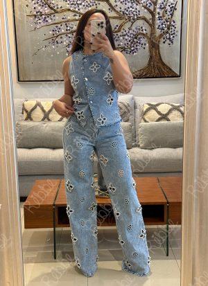 Set Mezclilla Flores