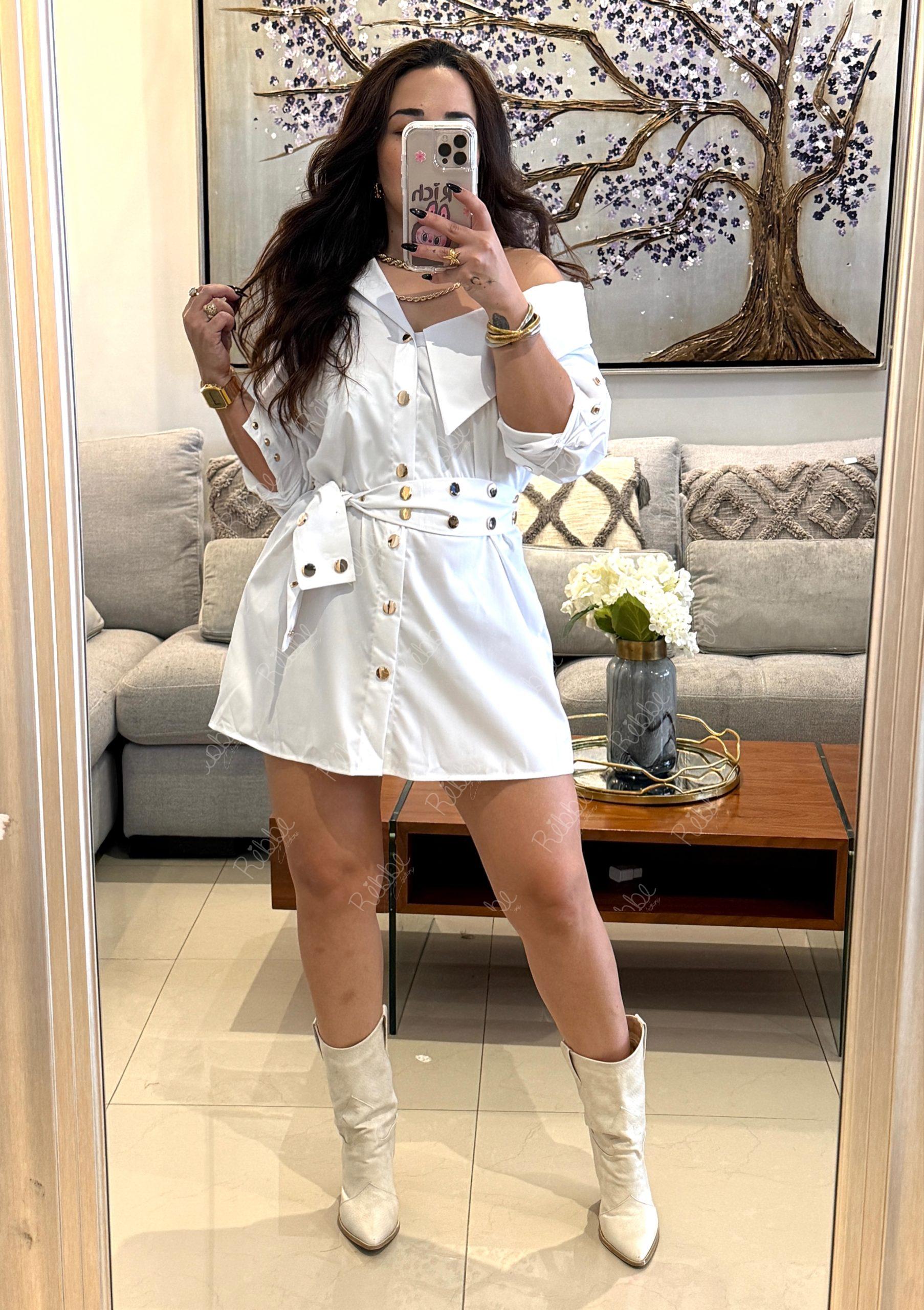 Blusón botones dorados