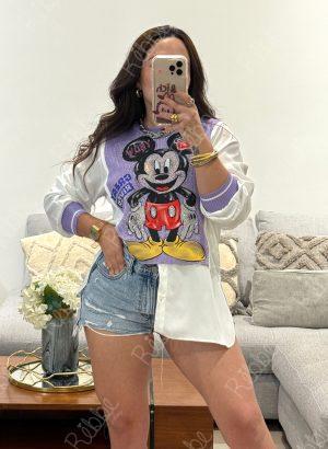 Camisa Mickey morada