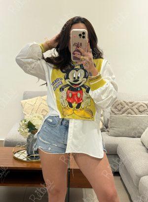 Camisa Mickey mostaza