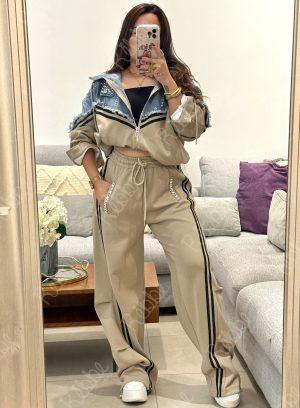 Set café con mezclilla