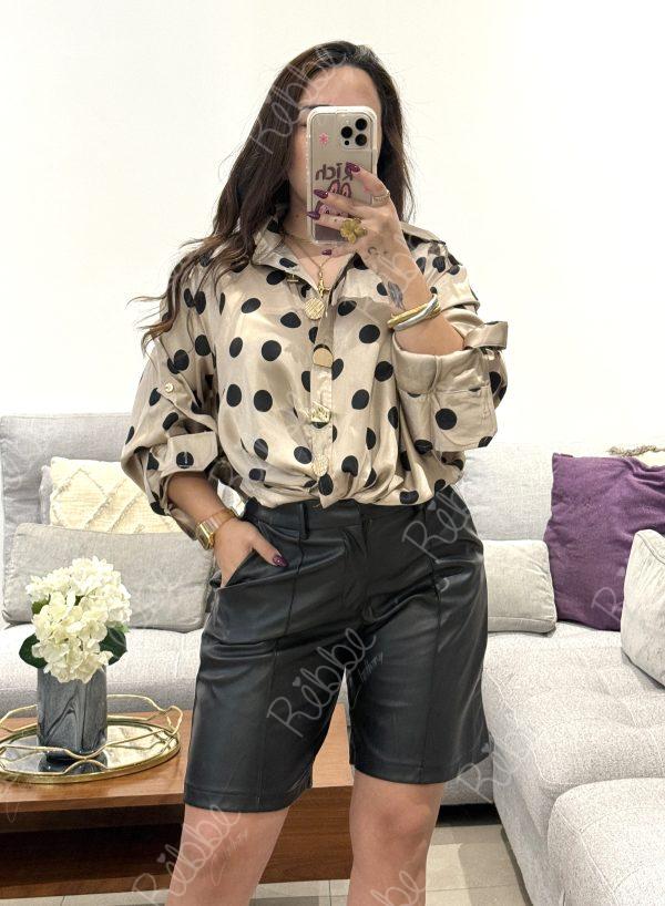 Blusa lunares café