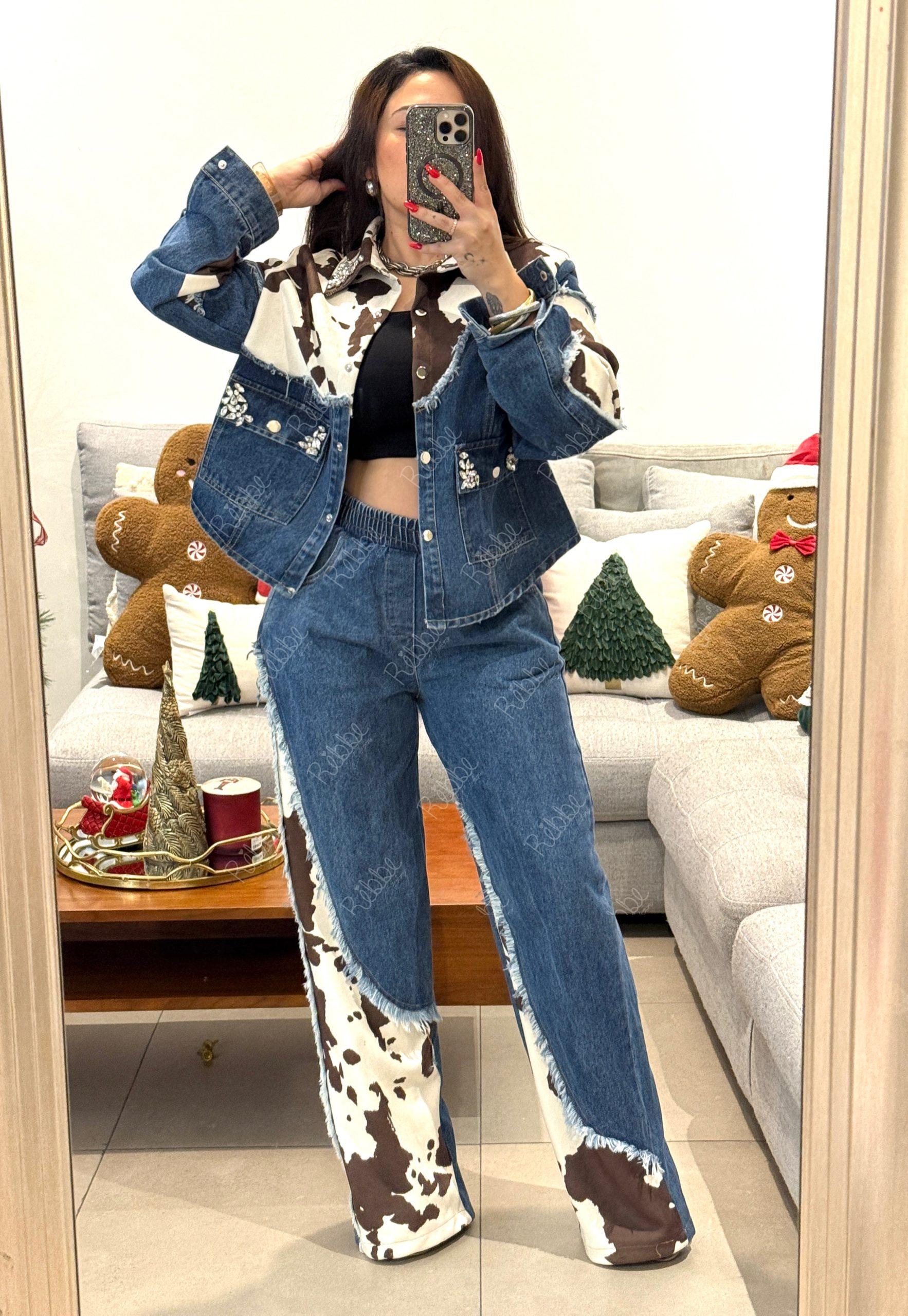 Set con estampado vaca