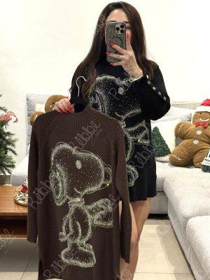 Suéter snoopy café