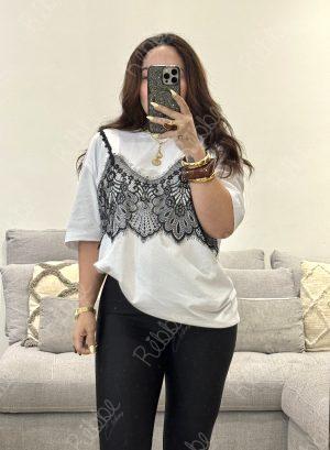Blusa corset encaje