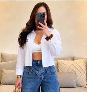 Blusa blanca con top