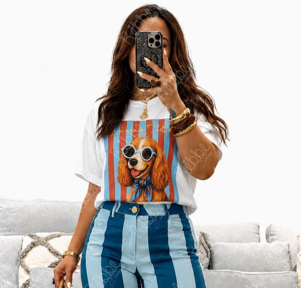 Blusa perrito azul
